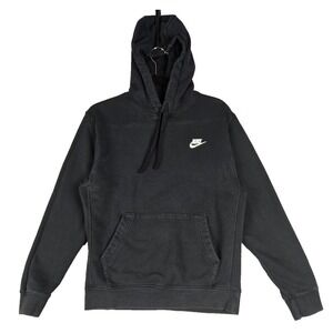 Nike Sportswear Club Fleece Pullover Men's Hoodie Black Size S BV2654-010 Swoosh